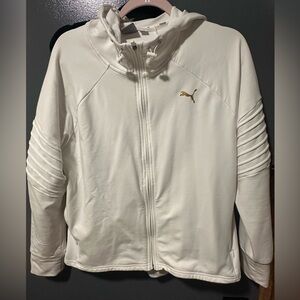Puma women’s white hoodie zip up